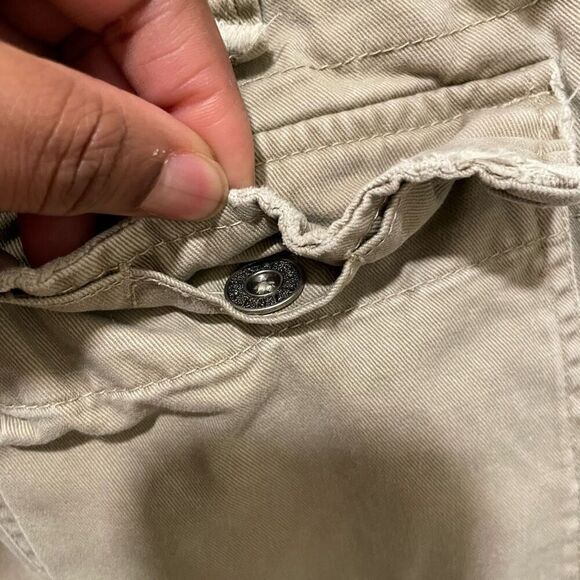 Ezra Fitch Mens Cargo Shorts 34 Beige Paratrooper Military Distressed Airborne - Picture 7 of 16